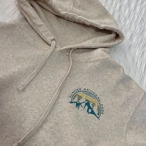 Glacier National Park Heather Oatmeal Cream Hoodie